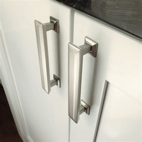 unique brushed nickel cabinet pulls